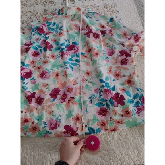 Bonworth Womens Floral Print Button Down Blouse Top Size Small - Picture 9 of 11